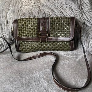 Fossil Woven Crossbody Bag